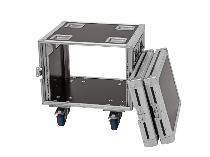 ROADINGER Flightcase Pro-versie met wielen 8 HE