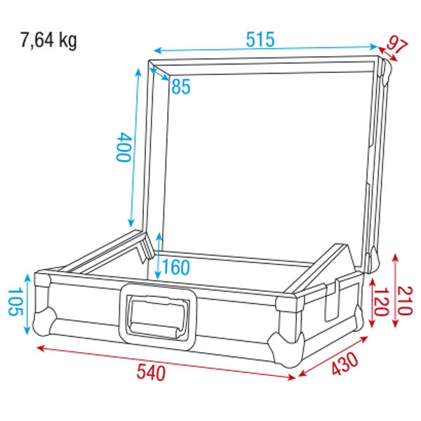 SHOWGEAR D7573 19 Inch Mixer Case 8 HE (Rack Case)