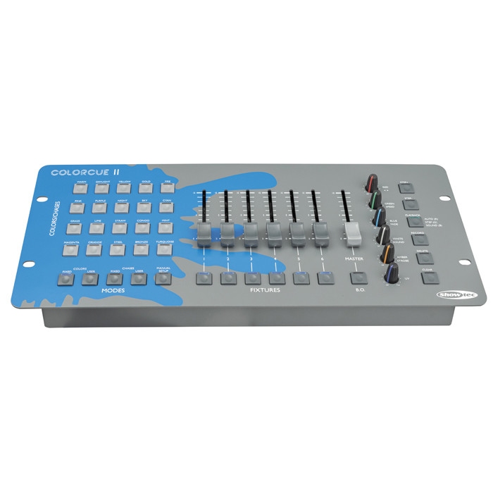 SHOWTEC ColorCue 2 LED-controller 6  faders, 6 kleuren