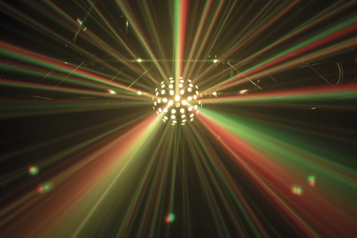 SHOWTEC Colourburst RGBW Spiegelboleffect met RG laser