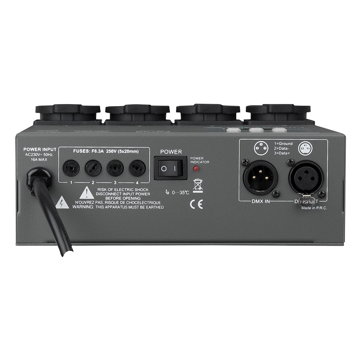 SHOWTEC MultiSwitch DMX-512 4-kanaals schakelpack