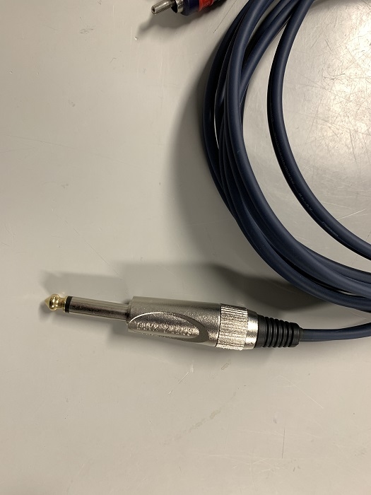 SMS Maatwerkkabel 2xRCA naar 1xJack  Male 3 meter