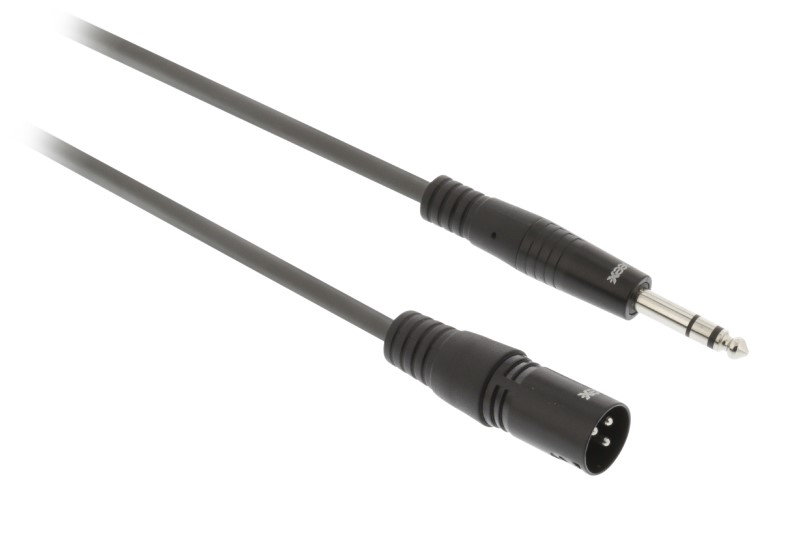 SWEEX LR Stereokabel XLR 3-Pins Male - 6.35 mm Male 3 meter