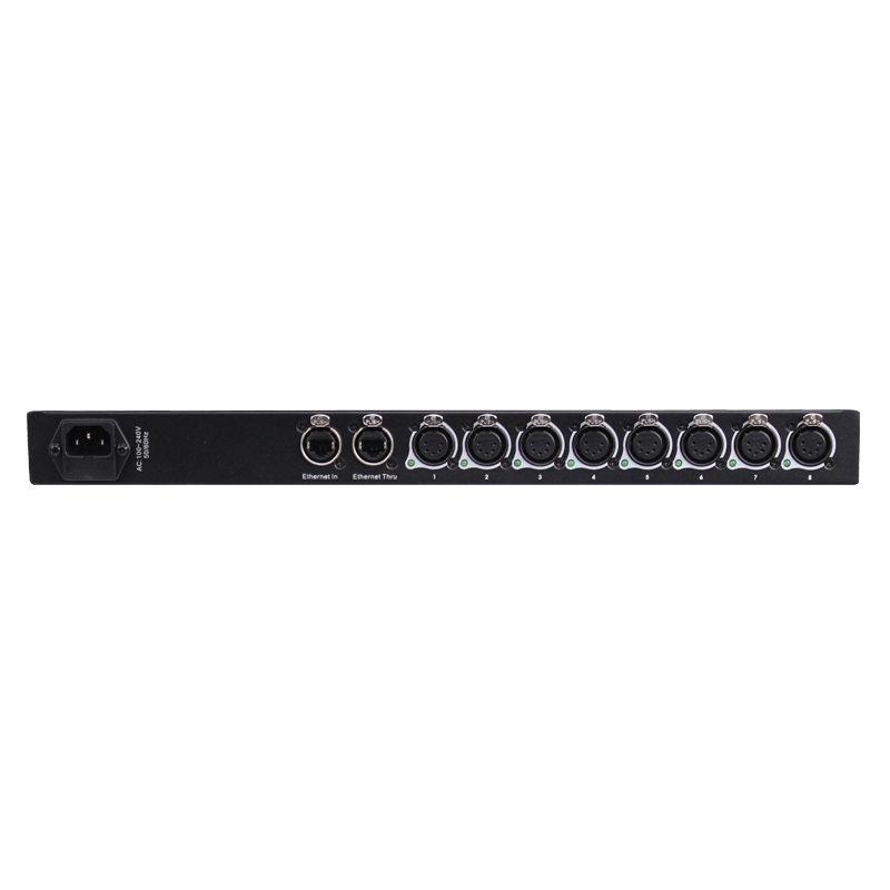 TRANSCENSION N8 Eight Way Art-Net naar DMX processor
