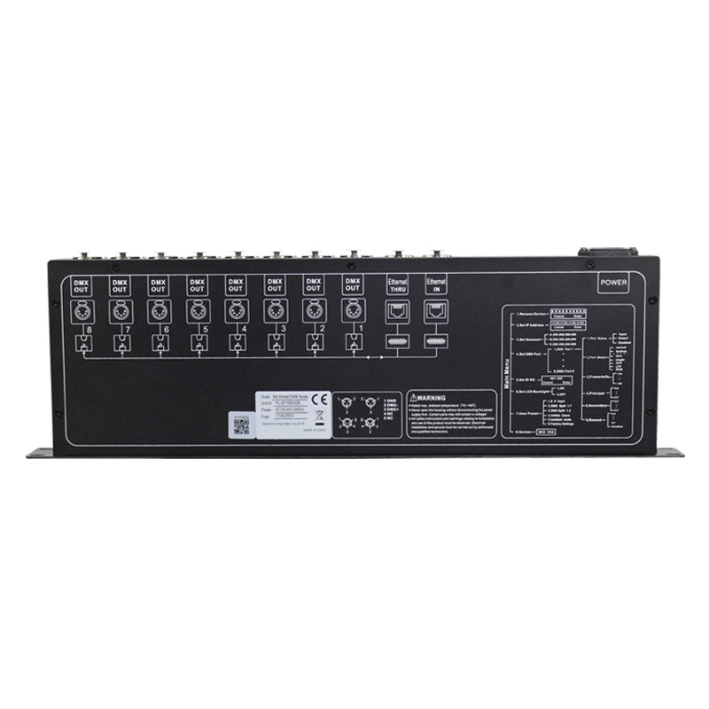 TRANSCENSION N8 Eight Way Art-Net naar DMX processor