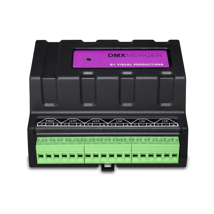 VISUAL PRODUCTIONS DMX Merger 6 in / 1 out DIN Rail