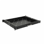 SHOWGEAR 19 inch Fixed Sliding Rack Mount Shelf 1U