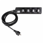 HILEC MULTISOCKET4PRO-G-3M Stekkerblok 4 stopcontacten 3 meter