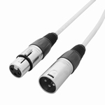LEDJ 3-pins DMX kabel WIT - 2, 3, 5 0f 10 meter