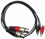 APART Audio Kabel CXFRY 1.5m XLR Female 3P naar 2 RCA male