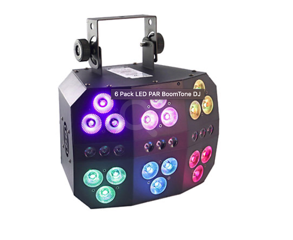 BOOMTONE DJ 6 Pack LED Par Effecct